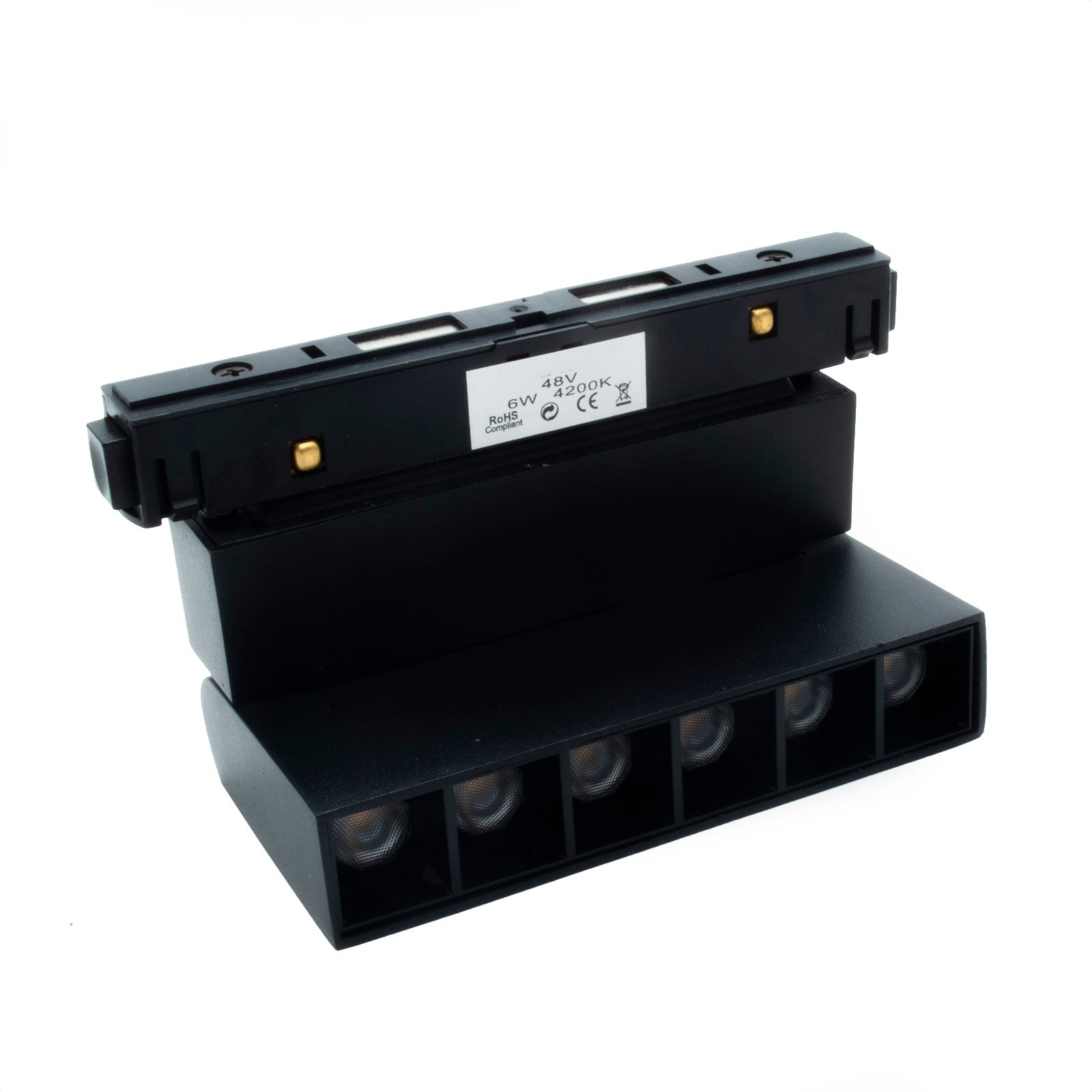 Spot LED sur rail 6W 180 degrés rail magnétique barre orientable 48V vitrines magasin lumière dimmable CCT 3000K 4000K 6400K - 3