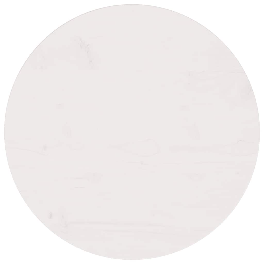 Blat stołu vidaXL Lite drewno sosnowe Biały Ø50x2,5 cm solidny