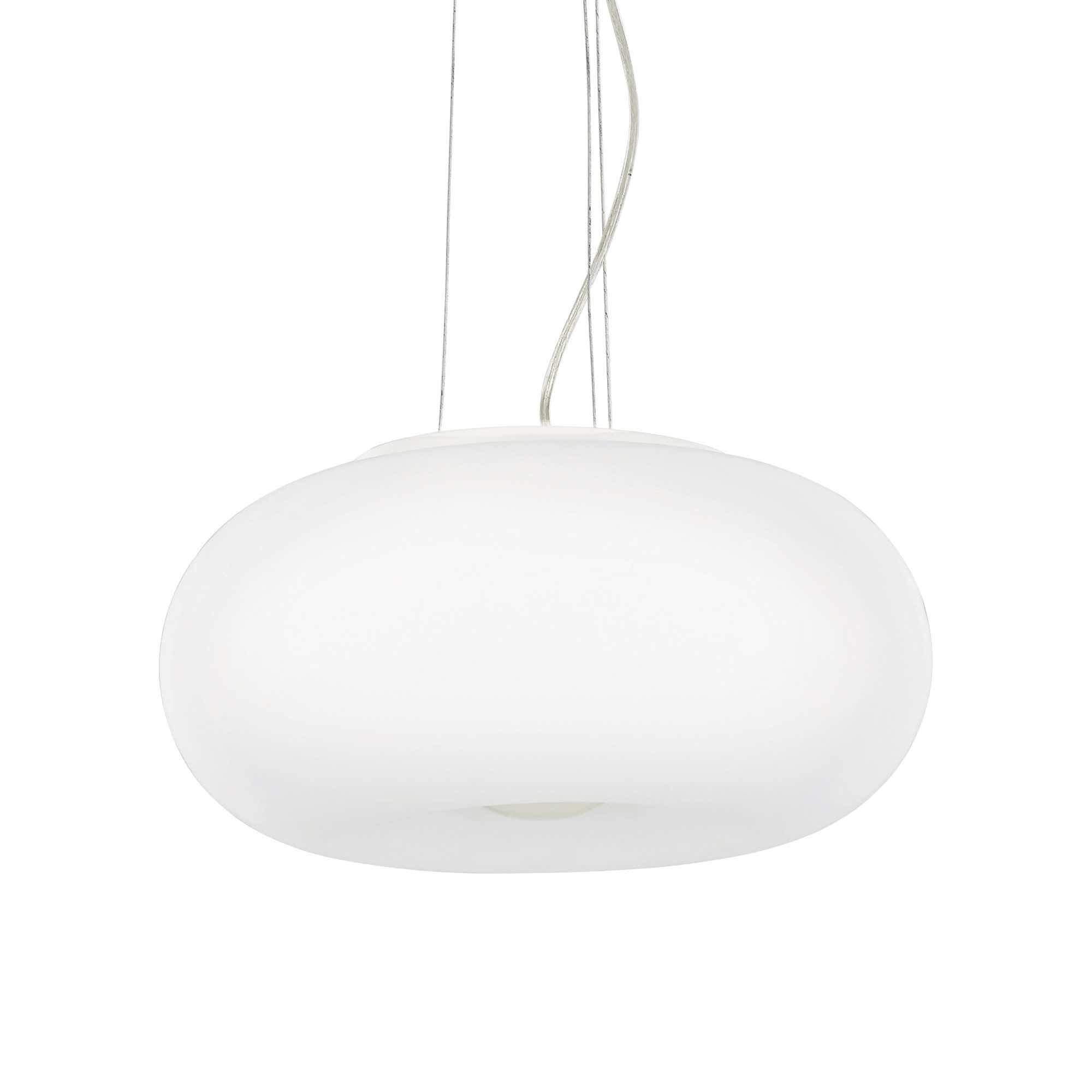 Ideal Lux  Suspension Blanche Ulisse 3 Ampoules Diamètre 52 Cm , Leroy Merlin