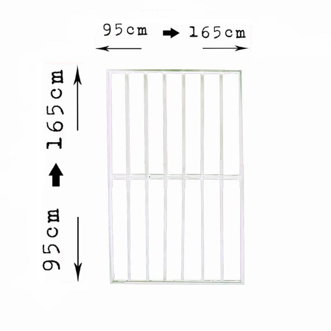 Grille de défense réglable pour fenêtre (largeur et hauteur) de 95x95 cm à 165x165cm blanche - 6