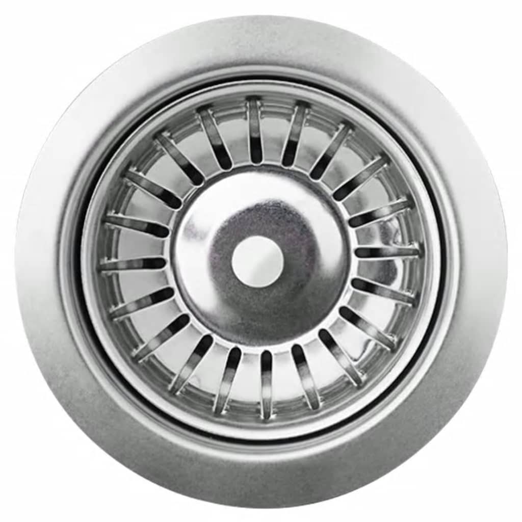 Lavello da cucina in granito vasca singola ovale grigio 02_0002328 - 2