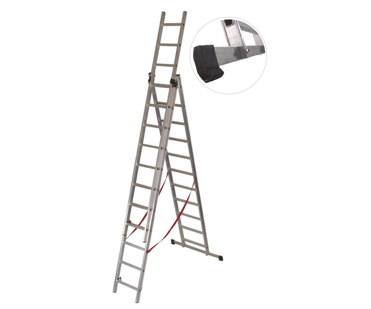 Drabina aluminiowa 3-elementowa Basic 3x6 150kg 165cm