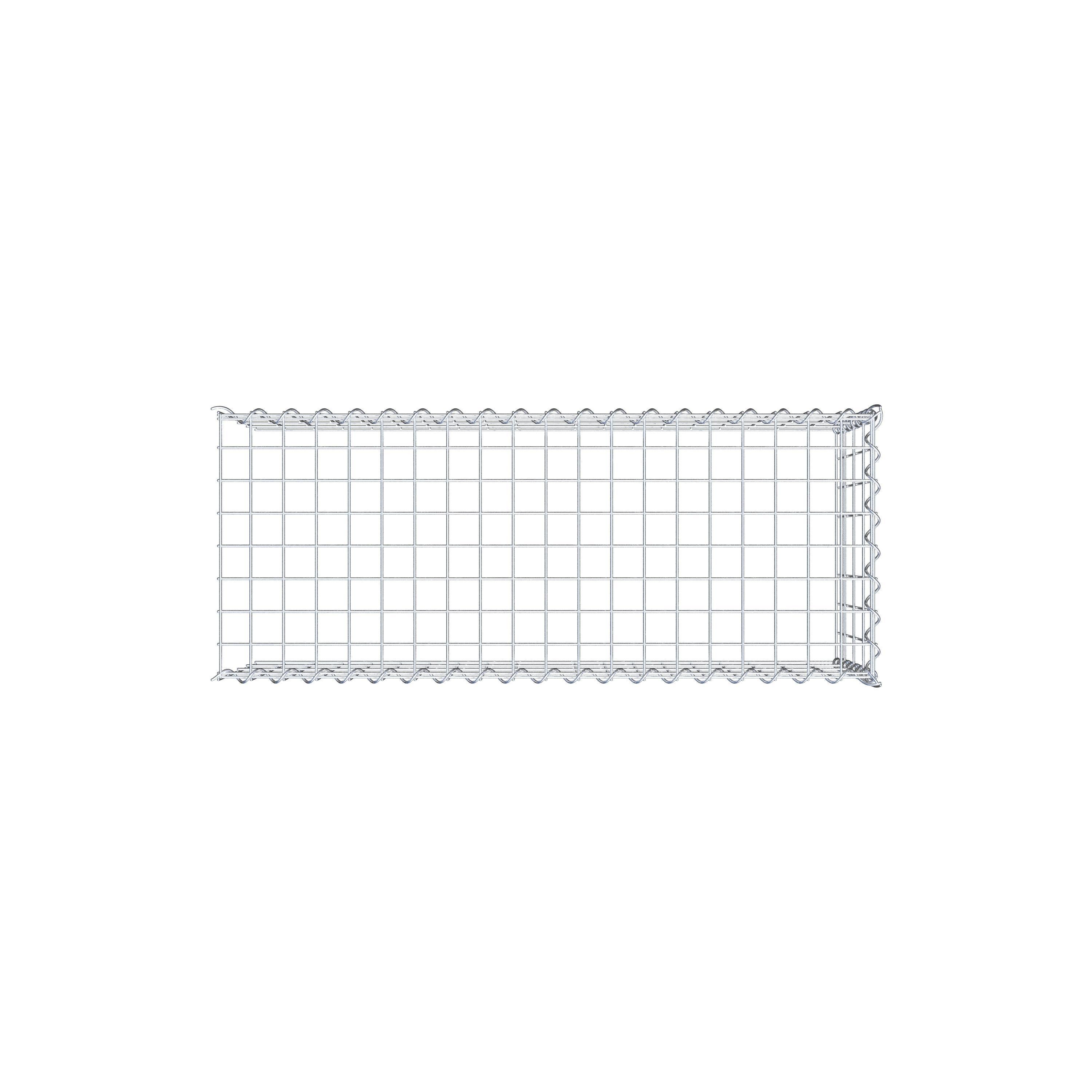 Gavión para ampliar y apilar, 100x40x40cm (LxHxP), malla 5 x 10cm, sin rejilla frontal ni inferior - 6