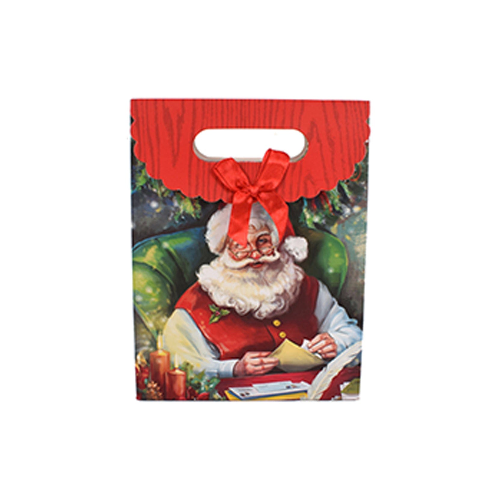 Babbo Natale Shopper Natalizie Busta Sacchetto Regalo Babbo Natale