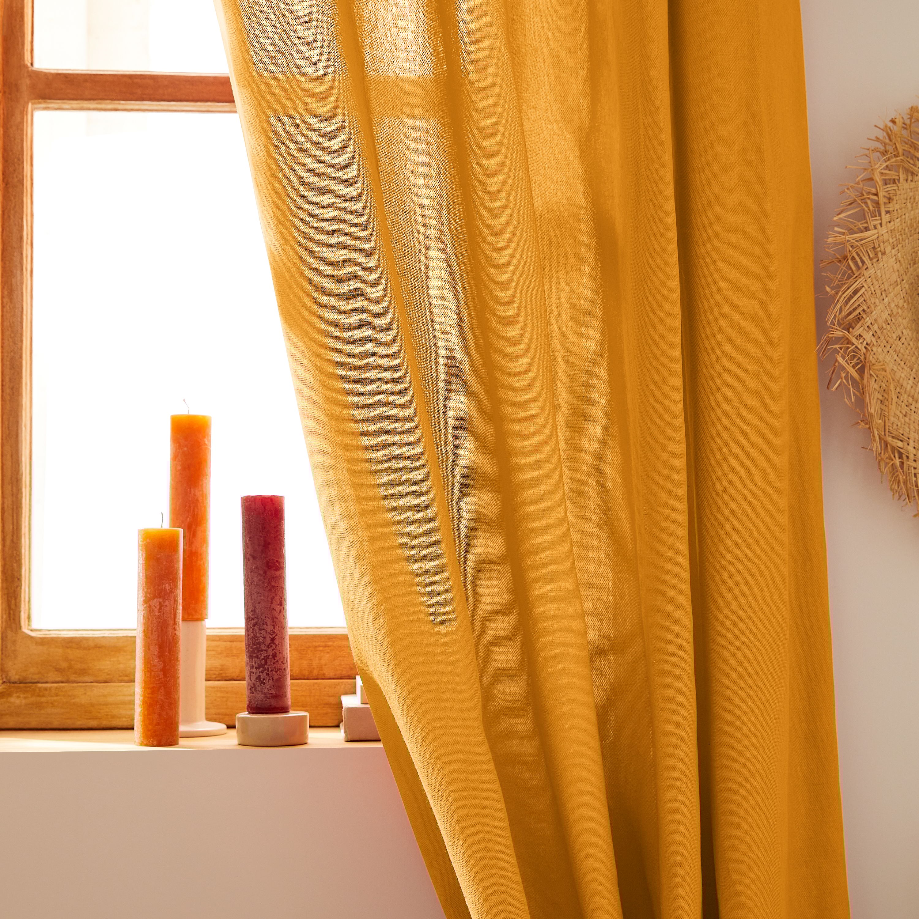 Tenda filtrante KALPE - L.200 x H.280 cm - Cotone - Giallo - 4