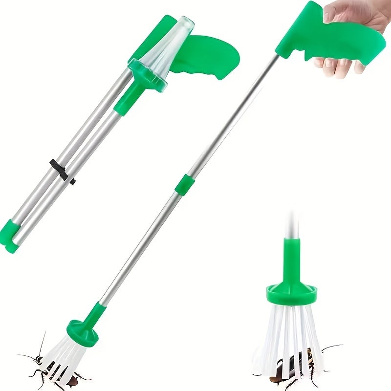 Attrape Araignée Long Manche 80cm - Pince Piège à Insectes Pour Attraper Et Libérer Sans Cruauté