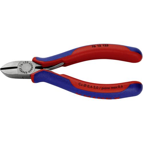 Knipex Tronchese Laterale per Meccanica per Elettromeccanica Bonderizzata Nera, Rivestiti in Materiale Bicomponente 125 Mm 76 12 125