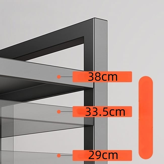 Étagère de cuisine multifonctionnelle extensible Gris Gunmetal en acier au carbone avec 6 crochets gratuits – rangement pour micro-ondes et ustensiles - 5