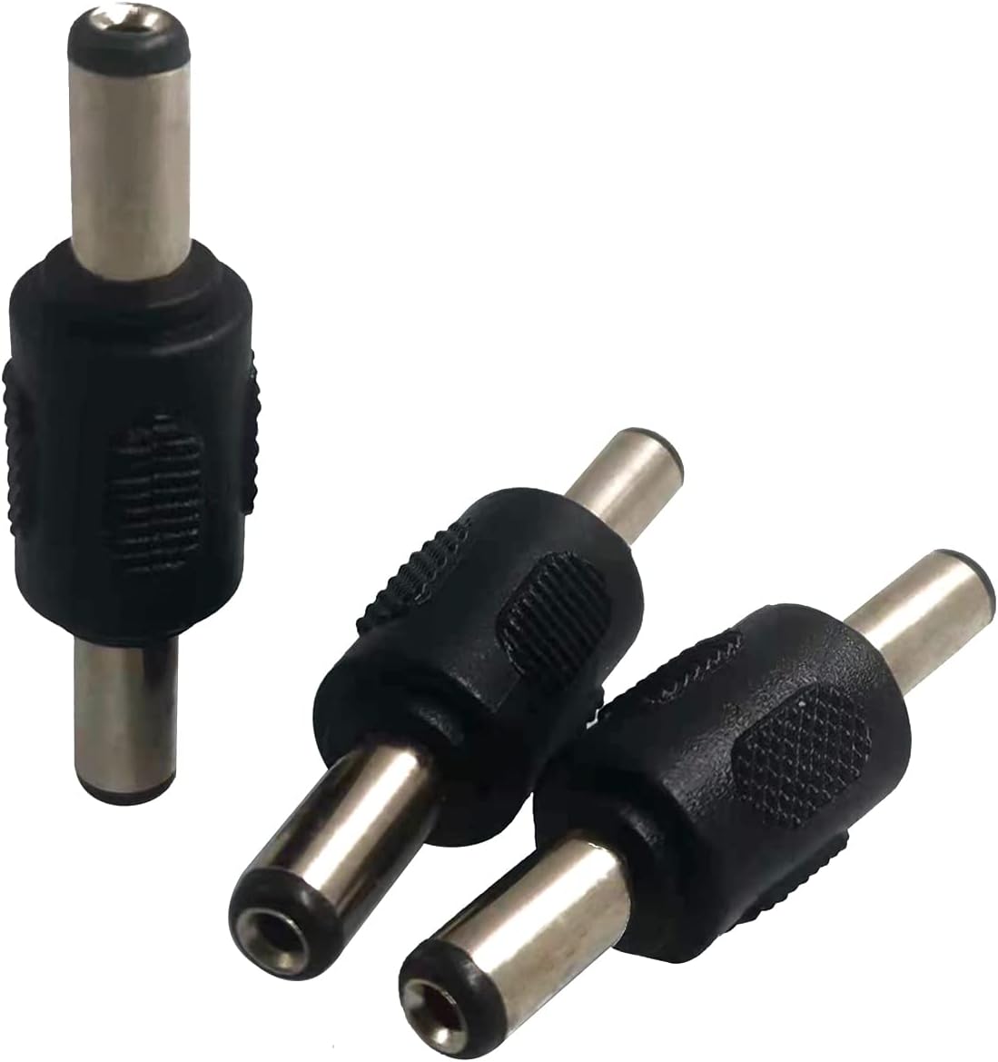 3-częściowy adapter wtyk-wtyk DC 5,5 x 2,1 mm, męski na żeński do monitoringu CCTV