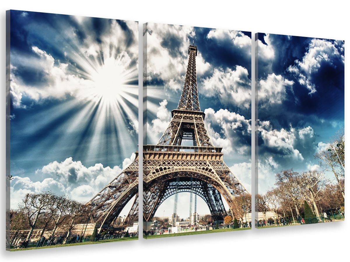 Tableau Triptyque Tableau Photo Grandiose Tour Eiffel 90x60 Cm tableau-triptyque-tableau-photo-grandiose-tour-eiffel-90x60-cm