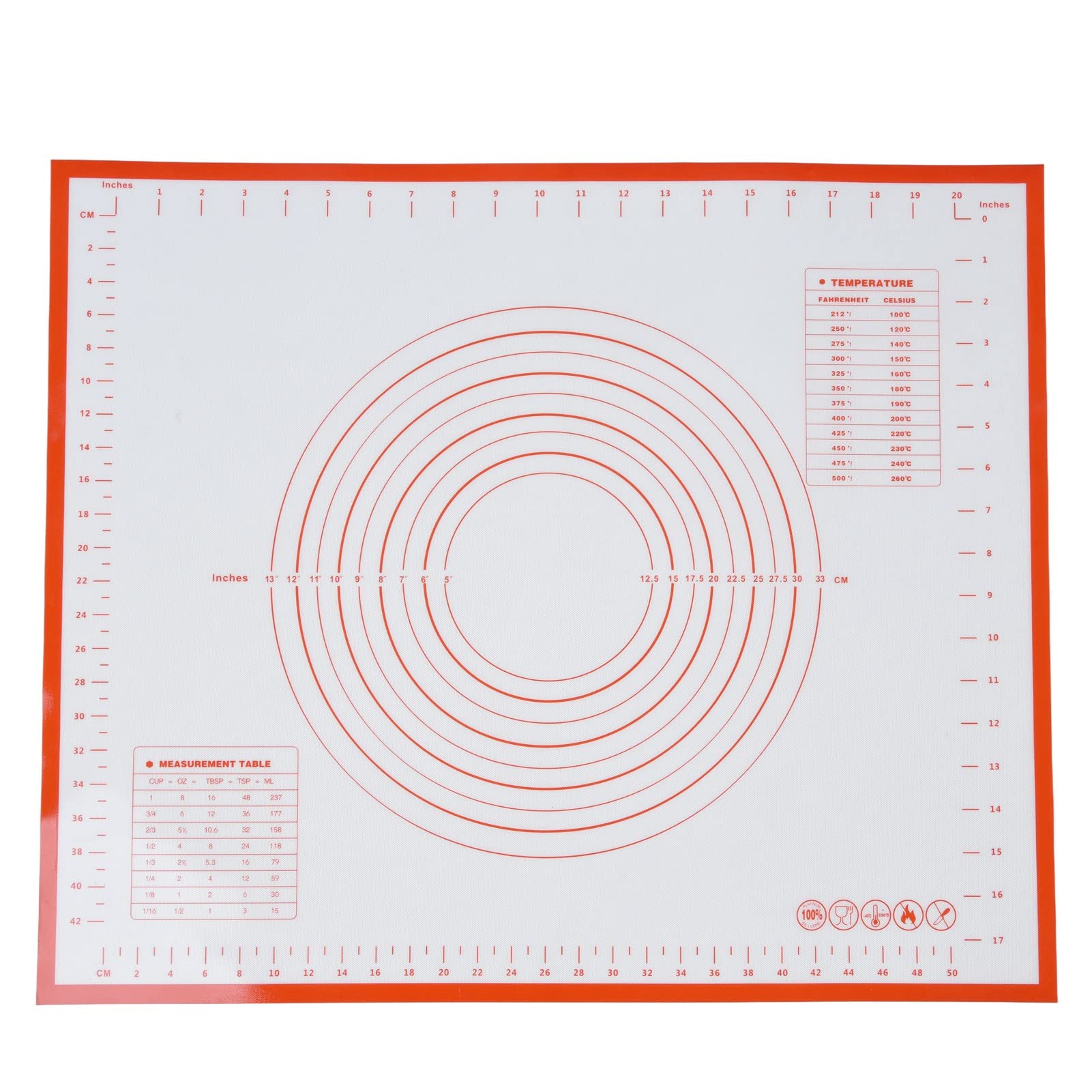 Tappetino Da Forno In Silicone Rosa 50x40 Cm - Antiaderente E Riutilizzabile Per Pasta E Biscotti
