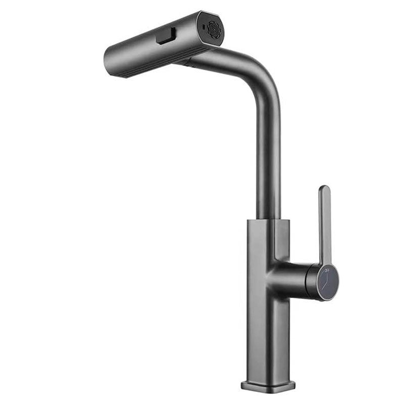 Kranik do rozdzielania i kaskady wyciągany | Łatwy do montażu | Odpowiedni dla łazienek, umywalki kuchni | Czarny