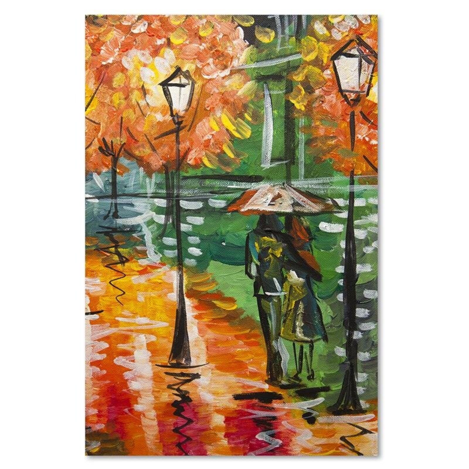 Tableau se promener dans les rues de la ville - 60 x 90 cm - 2