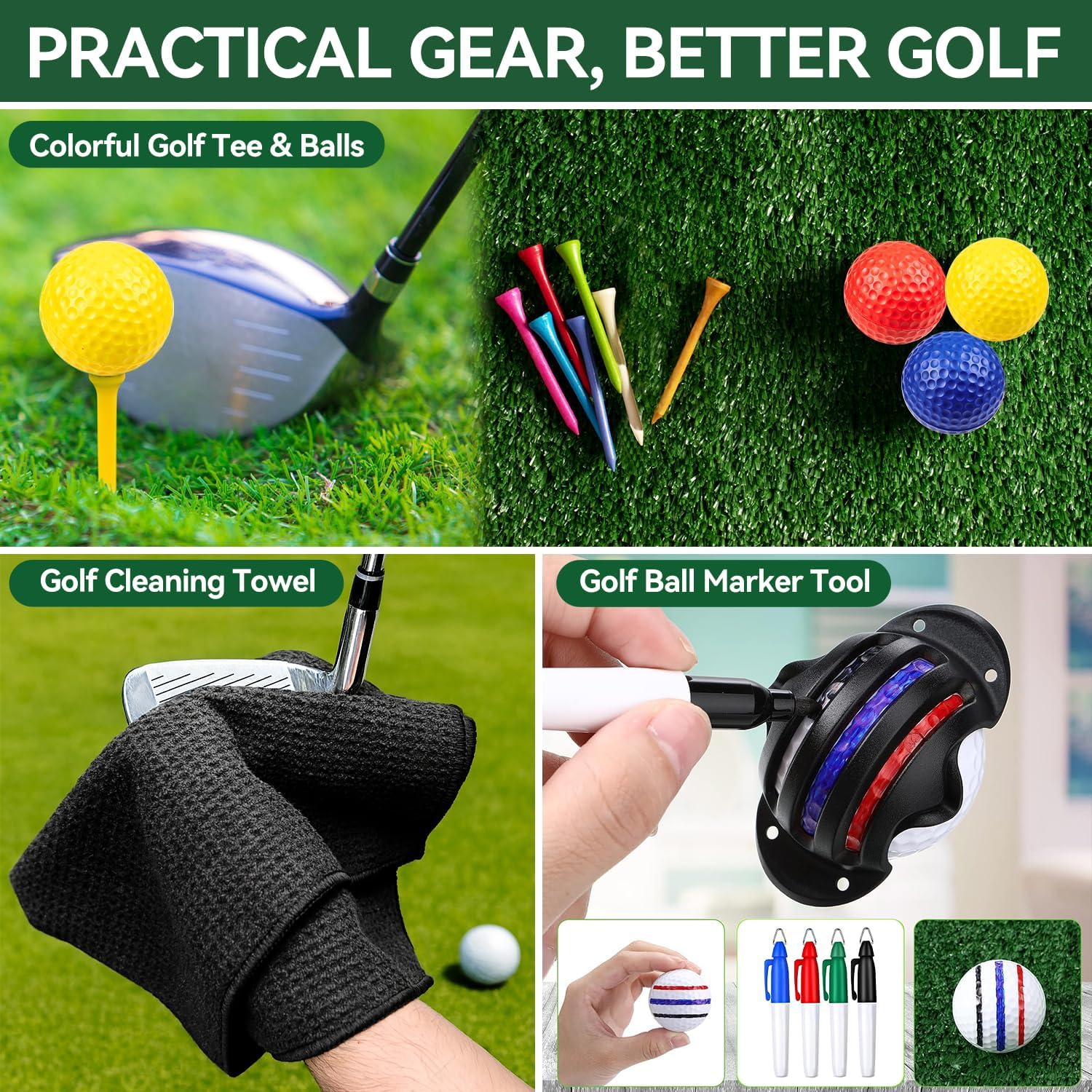 Calendrier de l'Avent de golf de Noël, Kit de golf 24 en 1, Calendrier ...