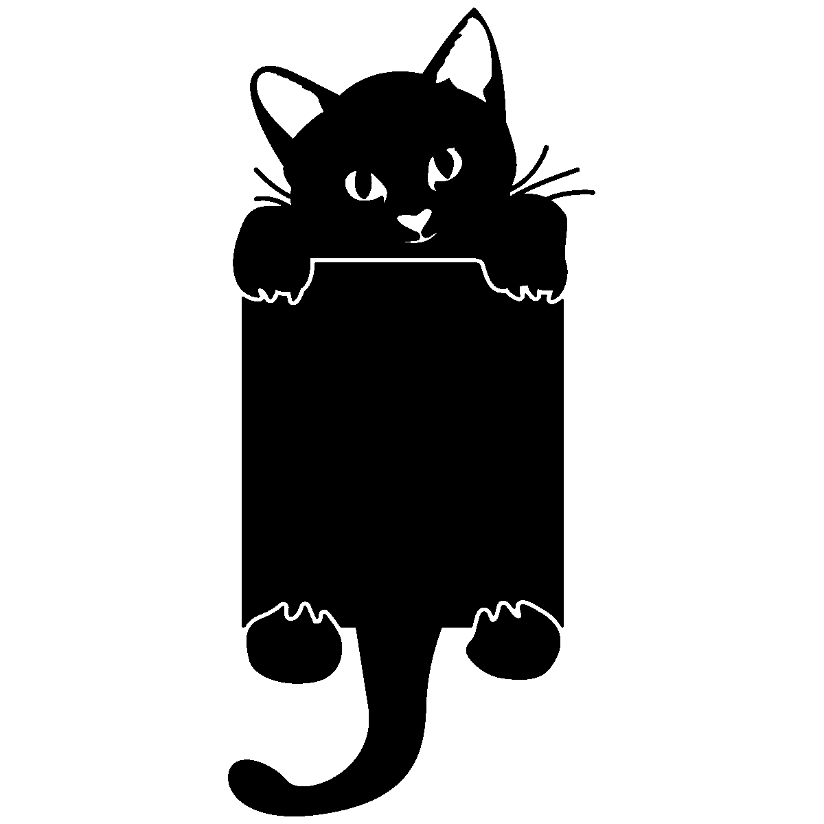 Adesivo lavagna gatto cuculo + 4 gessi liquidi - Sticker adesivo - adesivi murali - 75x35cm - 2