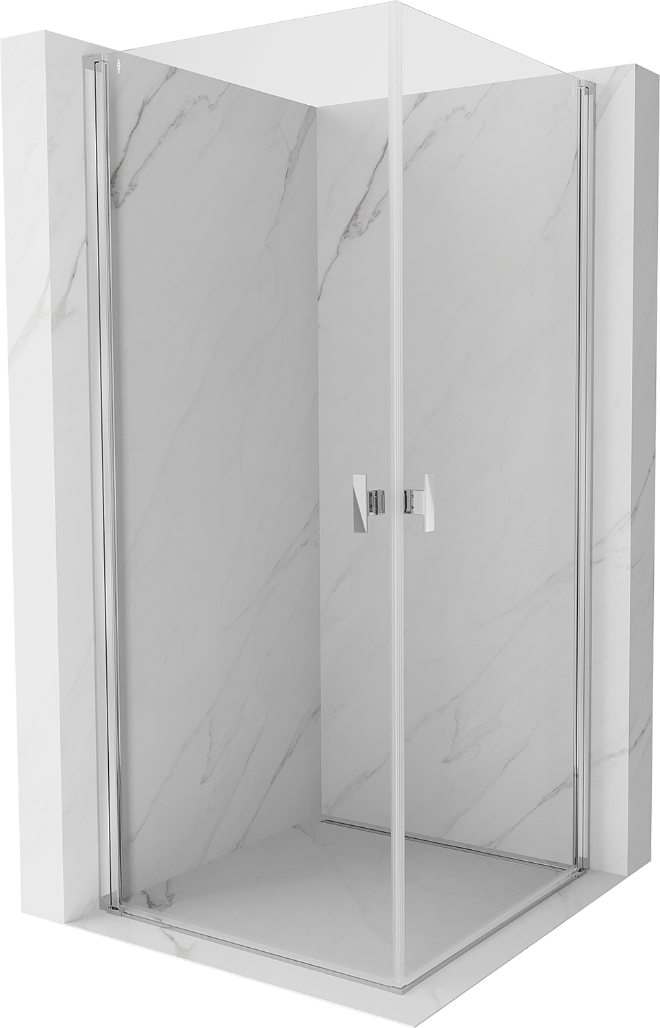 Mexen Mist-B Duo kabina prysznicowa uchylna 75 x 75 cm, transparent, chrom - 8A2-075-075-01-00