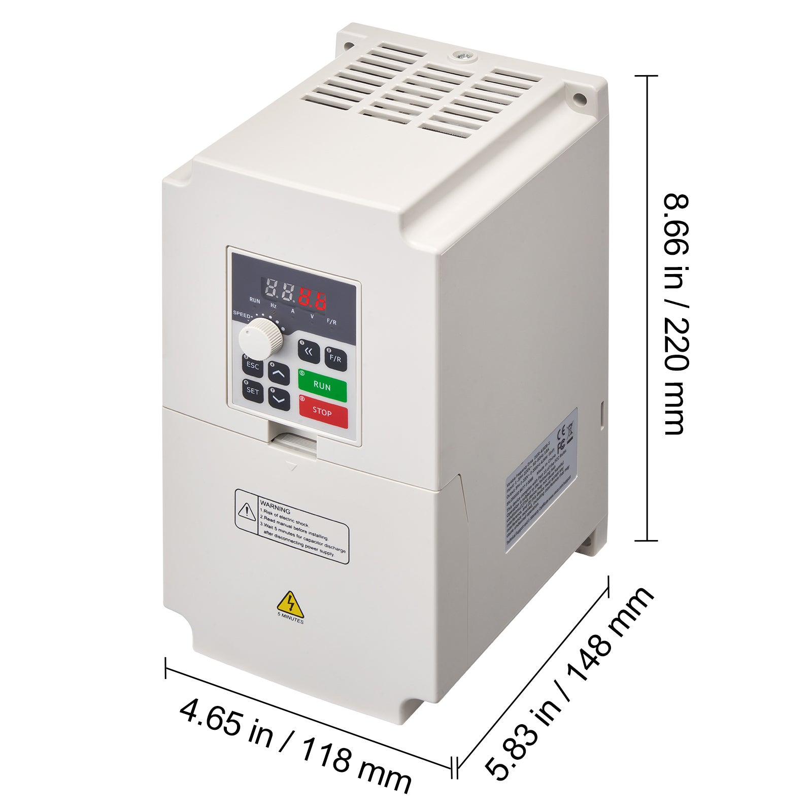 VFD 5CV, 4KW, 18A, entrée 1/3 phase AC 220V vers sortie 3 phases AC 0-220V, entrée 50/60Hz, sortie 0-2000Hz pour contrôle moteur broche SucceBuy - 2