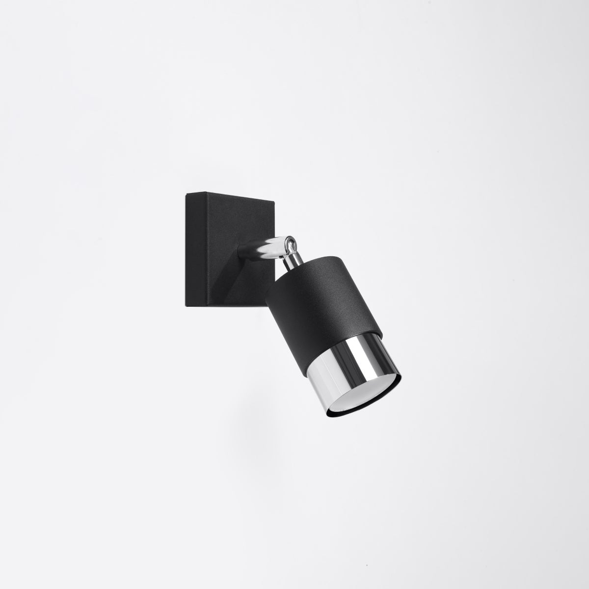 Kinkiet ALVOR czarny/chrom LED 4000K - 8x17.5x16cm Sollux
