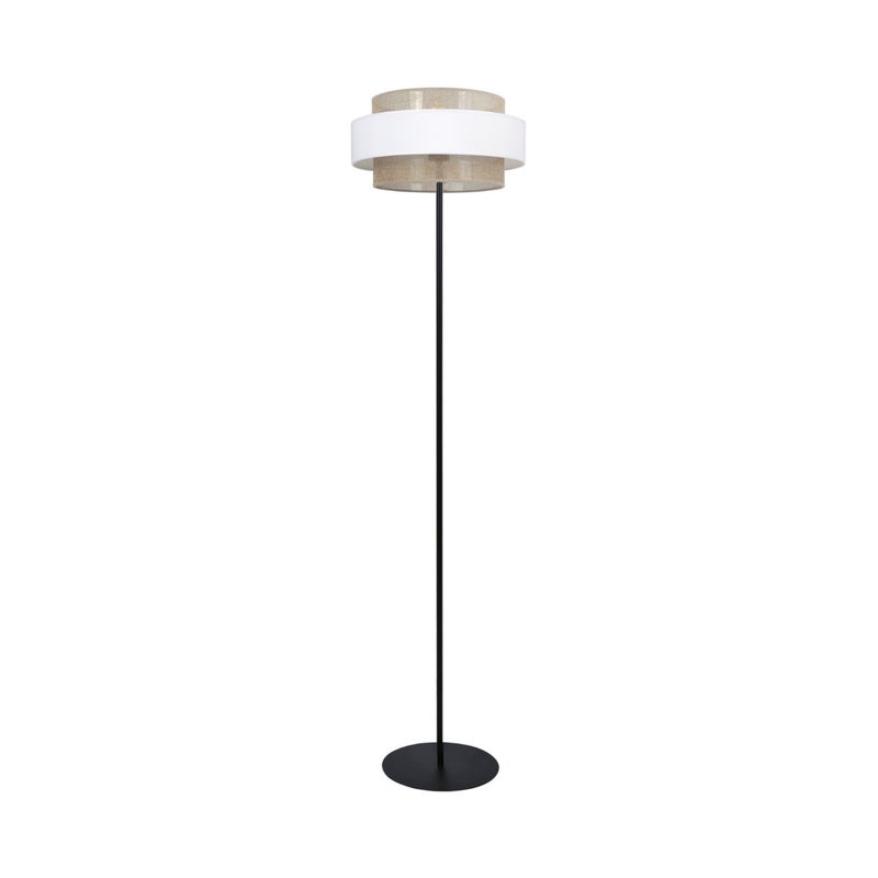 Lampa podłogowa stojąca Sara bialo-beżowo-czarna 1xE27x40W wym: 164 x 40 x 40 cm metal Kaja