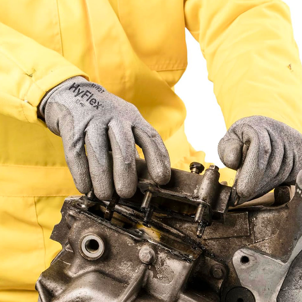 Lot de 12 paires de gants de travail en PU tricot Hyflex 11-727 EN388 Taille - Taille 11 - 4