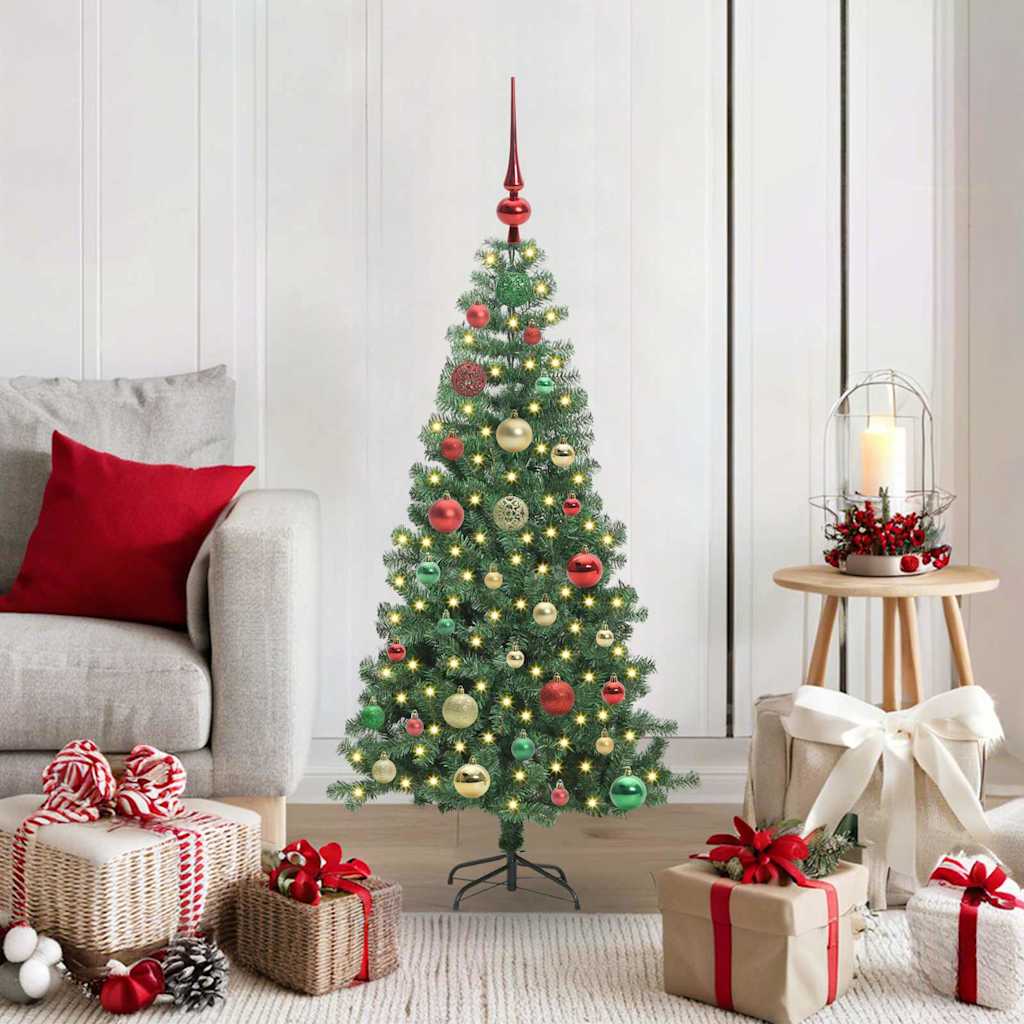árbol De Navidad Con Bombilla De Color Ilustración Del Vector