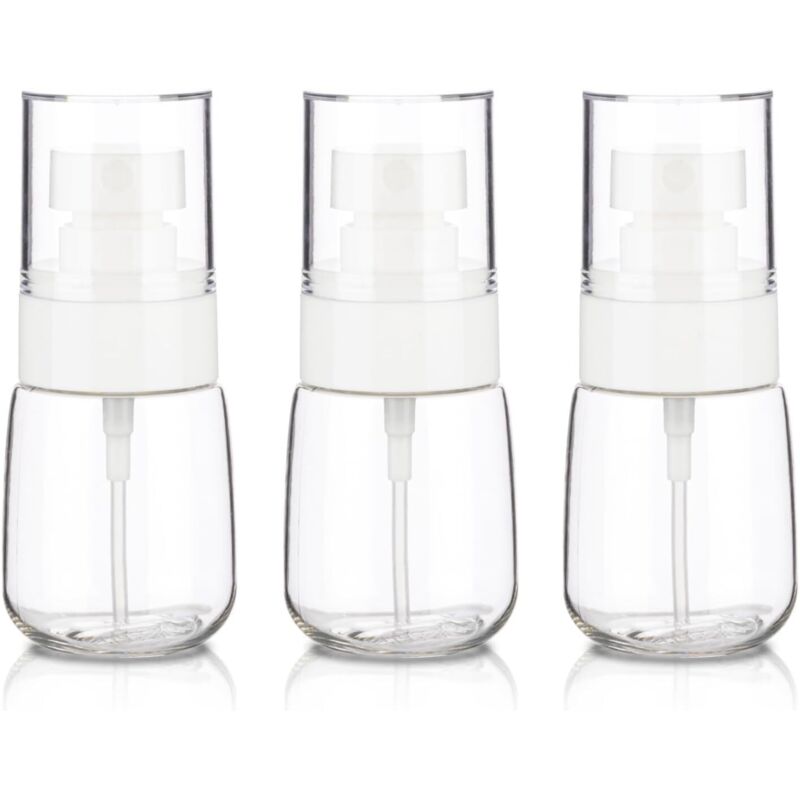 Zestaw 3 małych butelek z rozpylaczem podróżnym o pojemności 30 ml - puste butelki z rozpylaczem podróżnym - miniaturowe plastikowe butelki z rozpylac