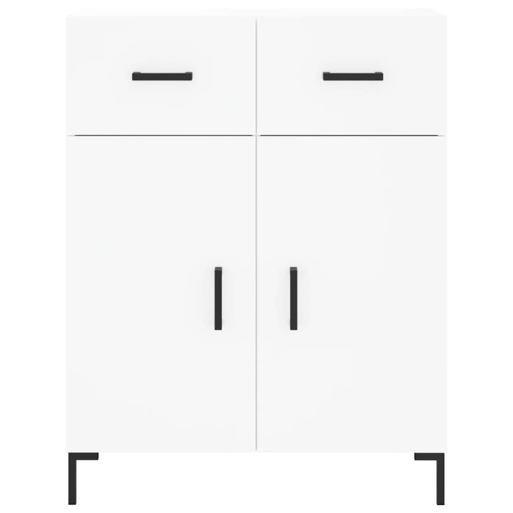 Buffet haut Blanc 69,5x34x180 cm Bois d'ingénierie - 8