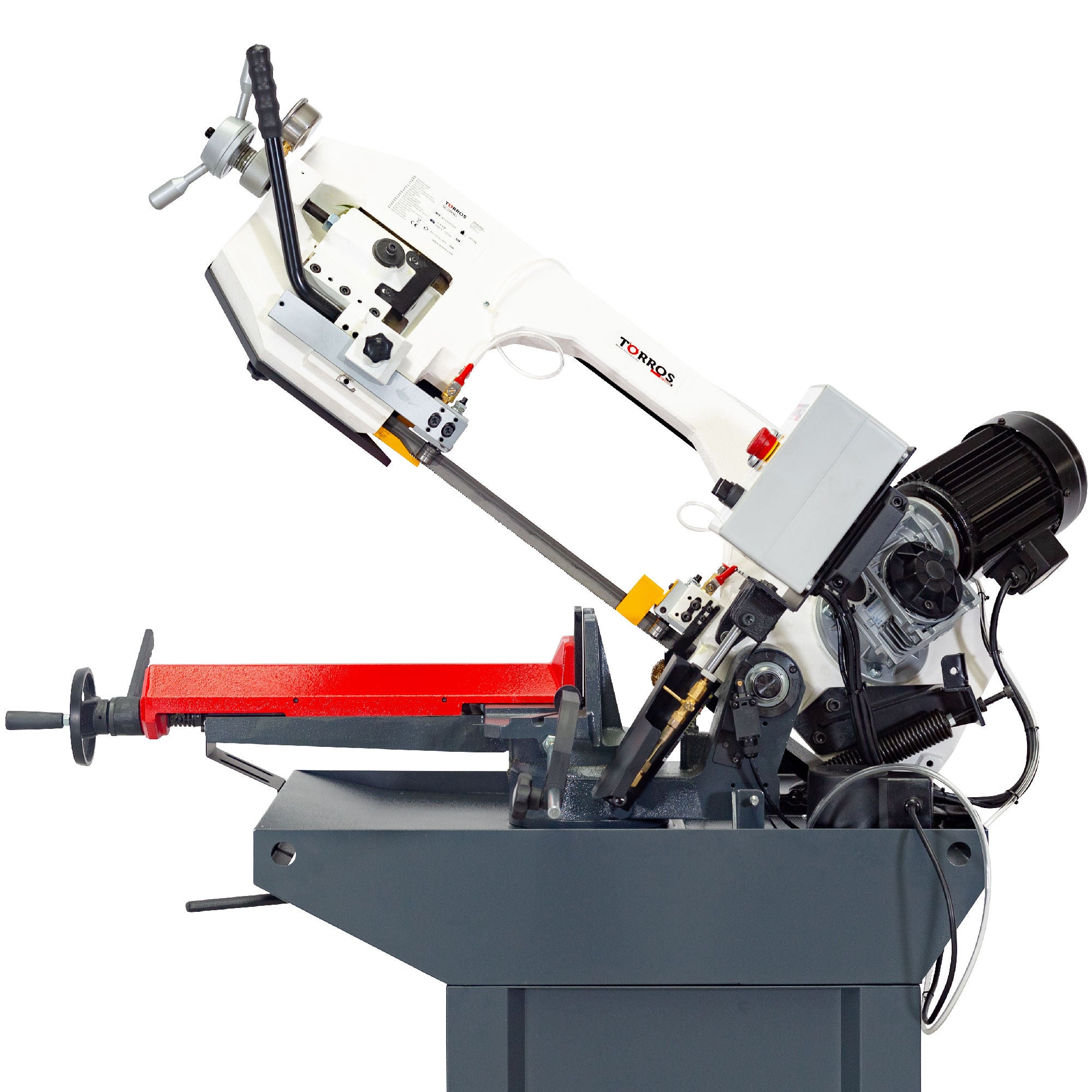 Scie à ruban pour métaux 0-60 capacité de coupe ronde 225 mm 1,5 kW 400V 2 vitesses 35/70 m/min hauteur lame 27 mm Torros SC280G 400V - 2