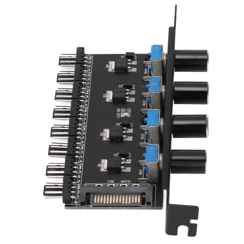PC Fan Hub PC 8 Channel Fan Hub 4 Knob Cooling Fan Speed Controller per ...