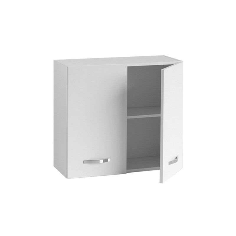 Élément mural modulable pour cuisine Frêne Blanc 2 portes Cm 80x32xH 72 - 2