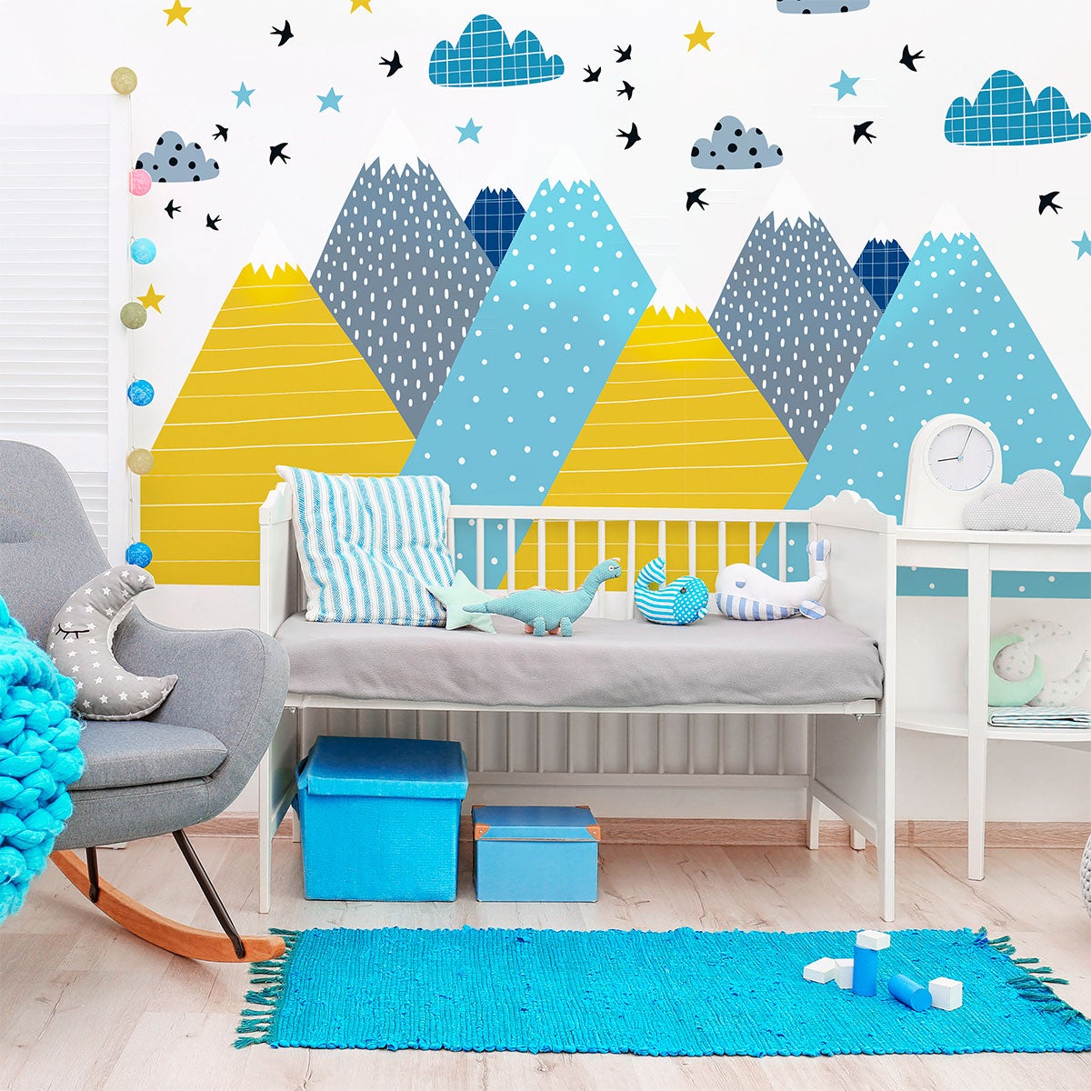 Adesivo bambino di montagna scandinavo kriska - Sticker adesivo - adesivi murali - 120x180cm - 5