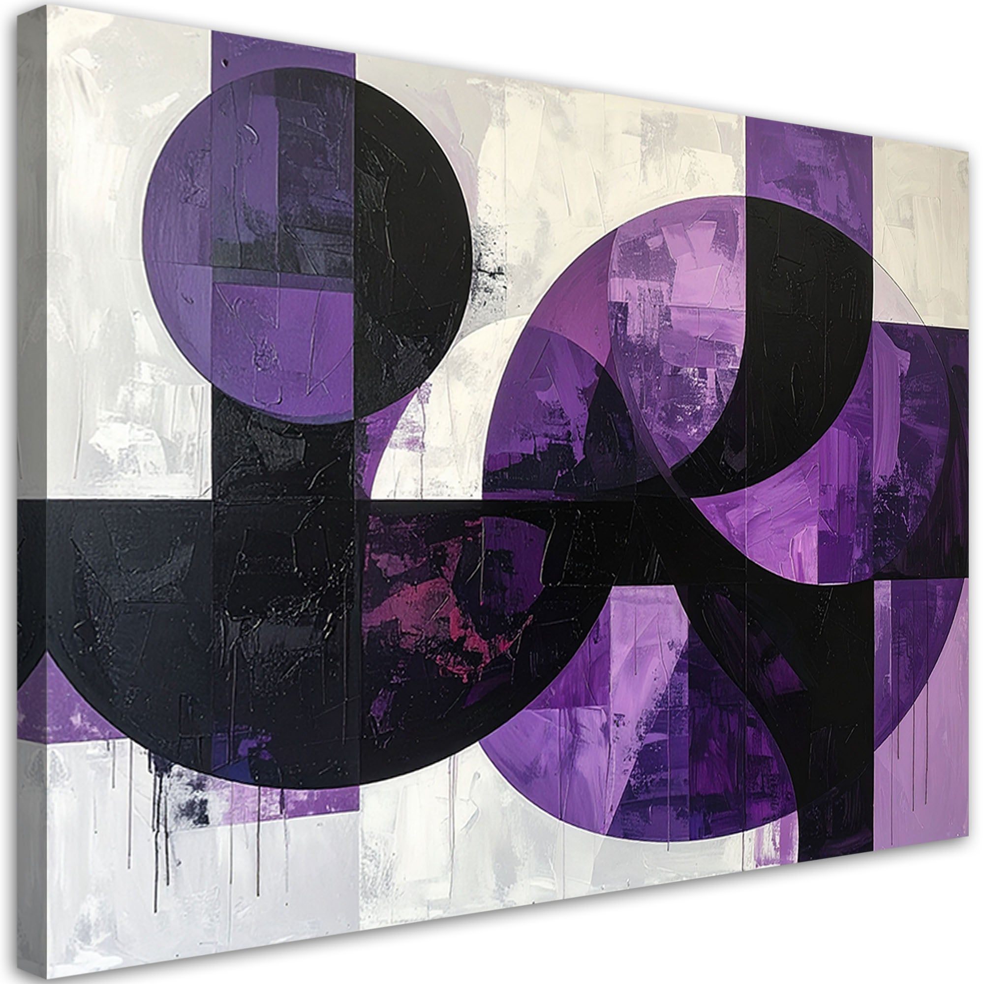 Obraz do salonu sypialni biura, Fioletowe koła kształty geometryczne 60x40