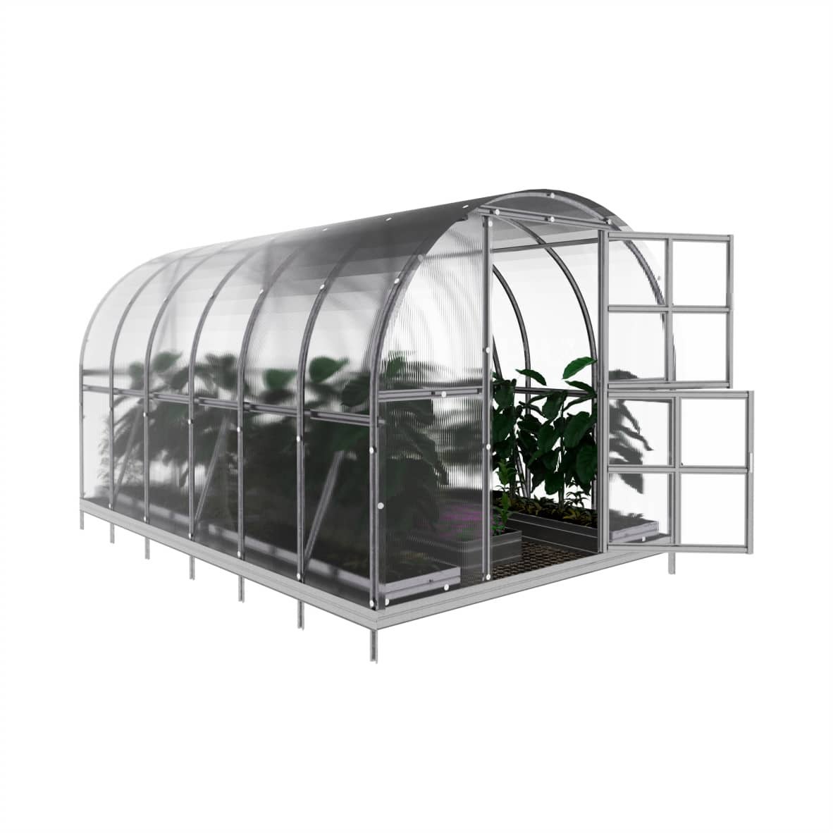 Serre de jardin KLASIKA ARCH 3 x 4 m (12 m²), 4 mm avec revêtement en polycarbonate - 4