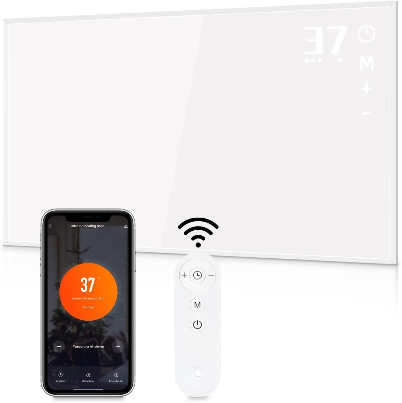 NETTLIFE Promiennik podczerwieni o mocy 450W z pilotem WIFI