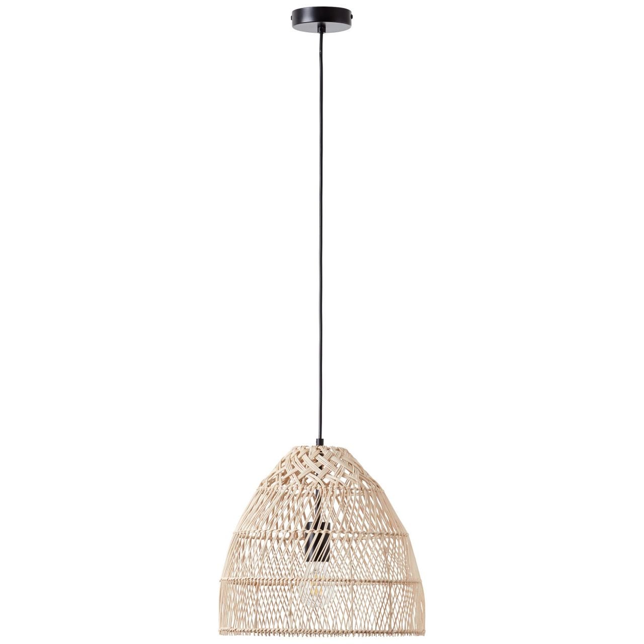 Lampa BRILLIANT, zawieszenie Minster 35cm naturalny / biały, 1x A60, E27, 25W, kabel można skrócić / regulowana wysokość - 2