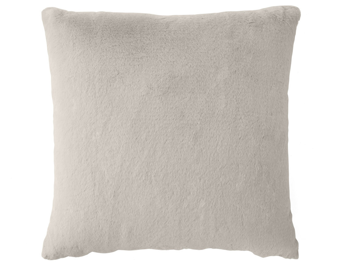 Housses Coussin Fausse Fourrure - Lot De 2 Gris 60x60 Cm