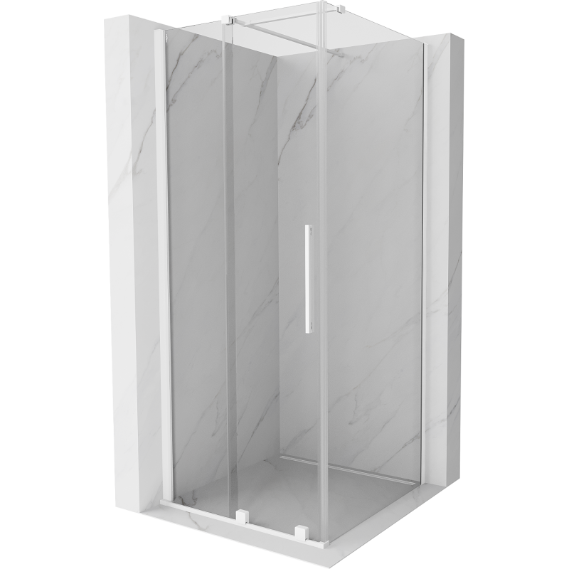 Mexen Velar kabina prysznicowa rozsuwana 120 x 120 cm, transparent, biała - 871-120-120-01-20