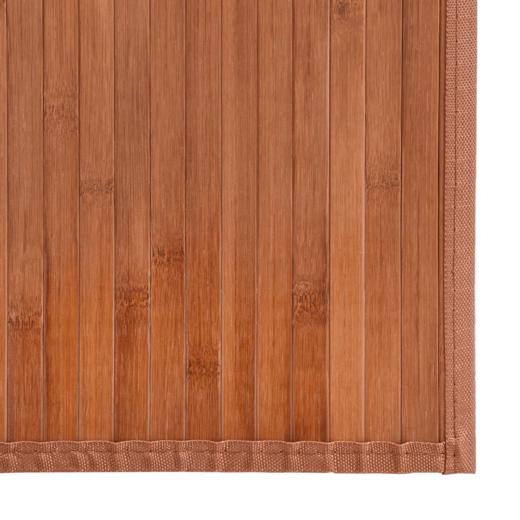 Tapis rectangulaire marron 100x300 bambou - 6
