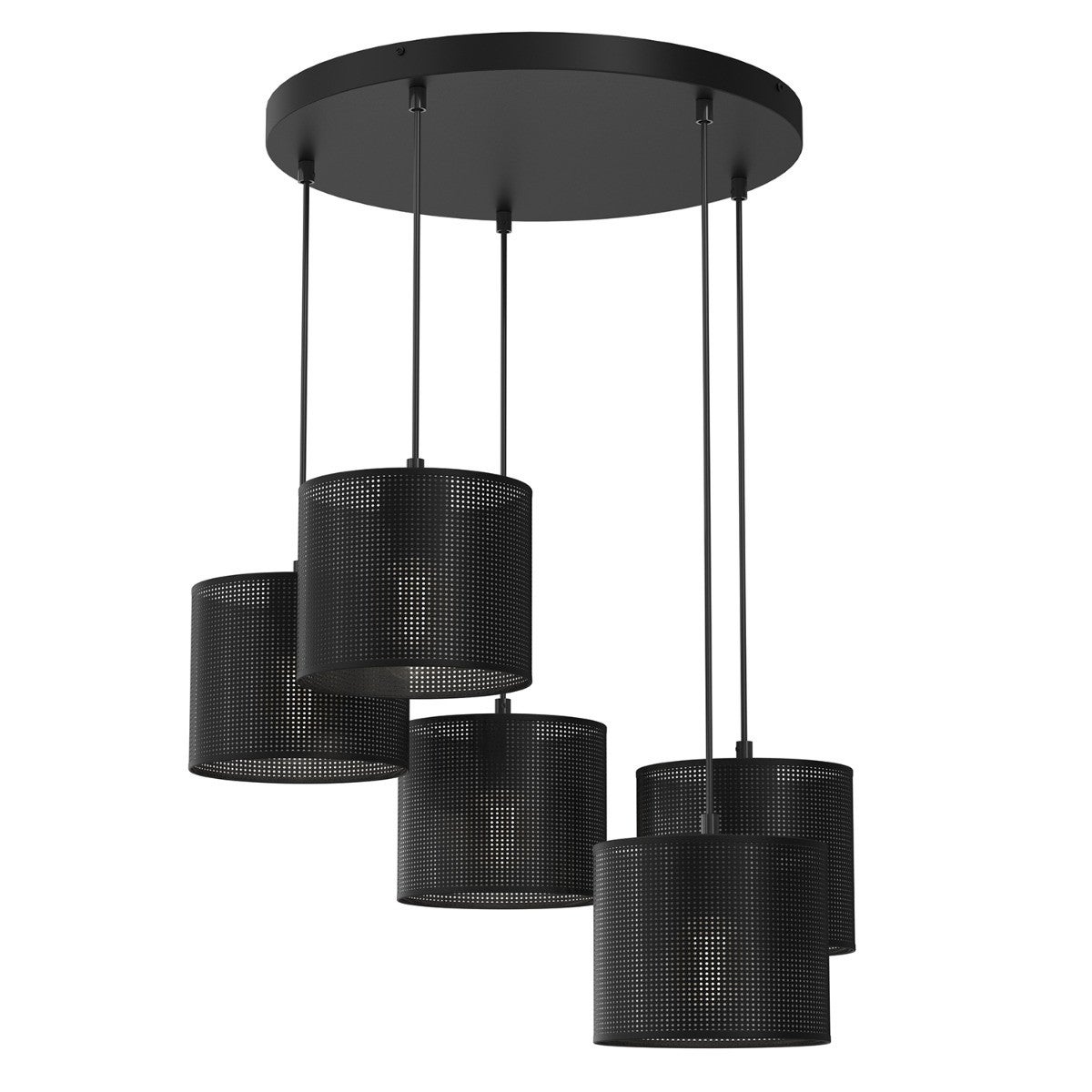 Lampa wisząca Loft Shade czarny matowy 5xE27x15W wym: 110 x 58 x 58 cm metal Luminex