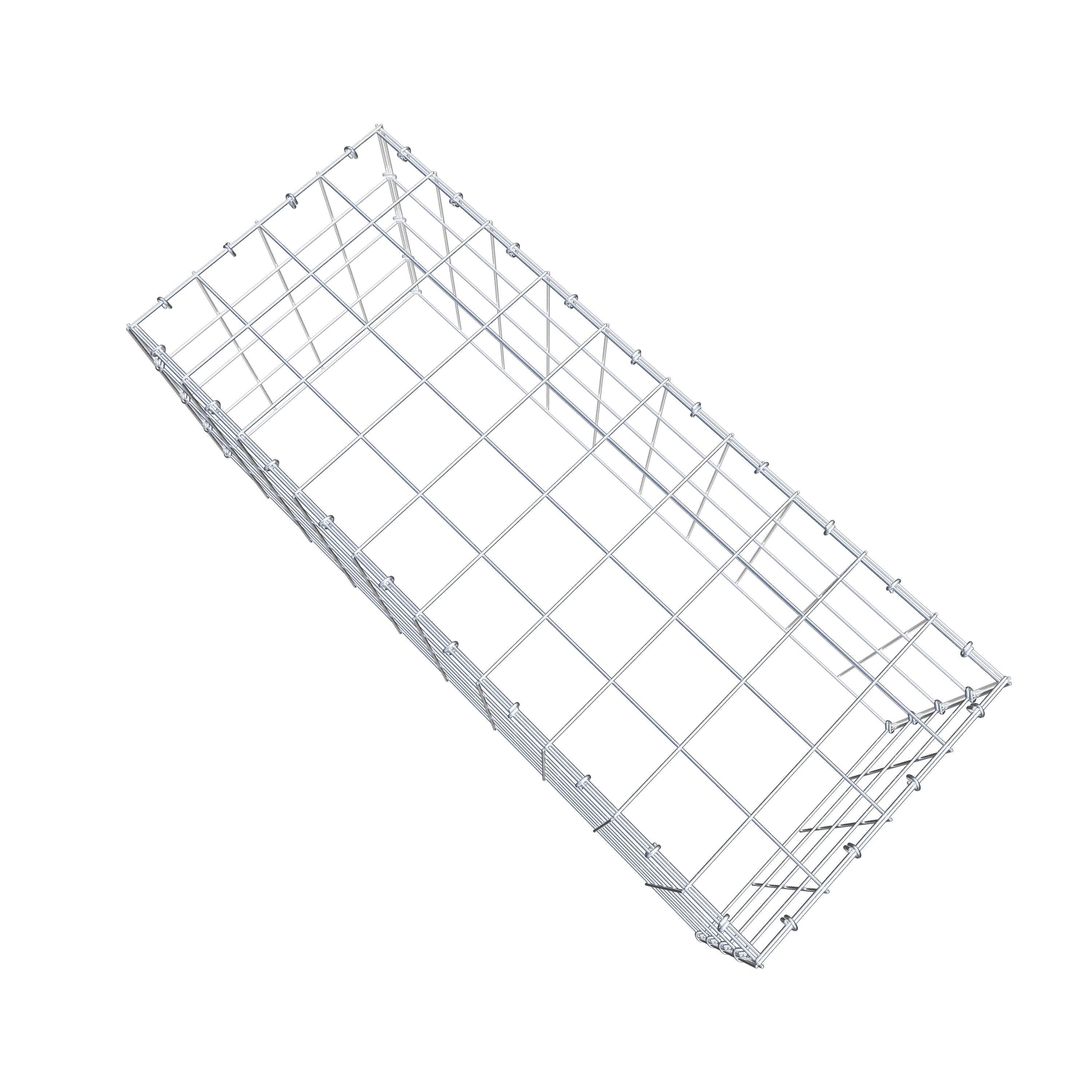 Gavión para apilar en acero galvanizado 100x40x40cm (LxAxP), malla 10 x 10cm, Anillo en C, sin rejilla inferior - 8