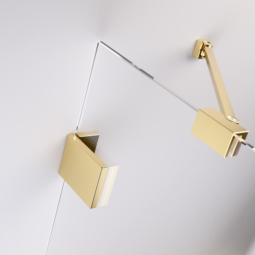 Pare baignoire largeur 50 cm couleur doré ESSENZA PRO GOLD PNJ II verre 6mm - 4