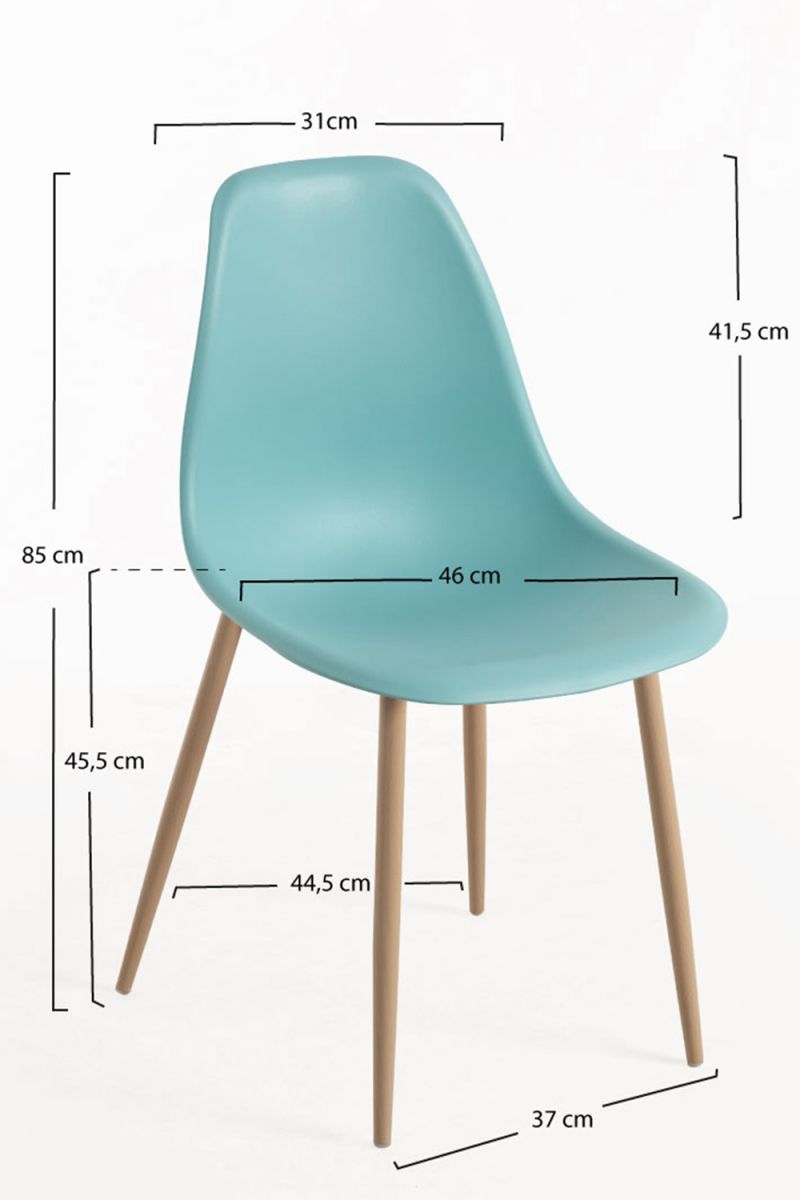 Regalos Miguel - Packs Sillas Comedor - Pack 6 Sillas Mykle - Aguamarina - 3