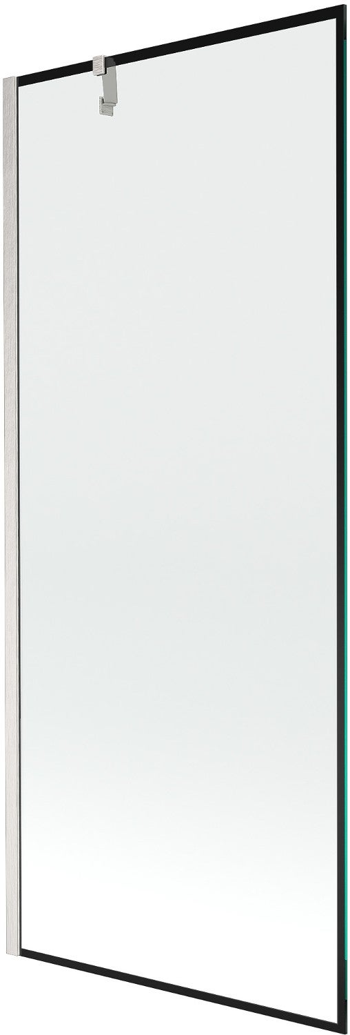 Mexen Next parawan nawannowy 1-skrzydłowy 80 x 150 cm, czarna ramka, nikiel szczotkowany - 895-080-000-00-70-97