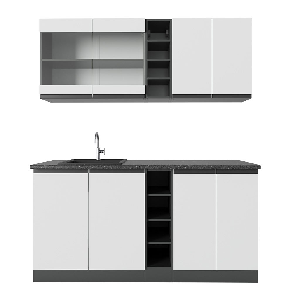 Vicco Panel przedni R-Line, Biały/antracyt, 160 cm J-Shape
