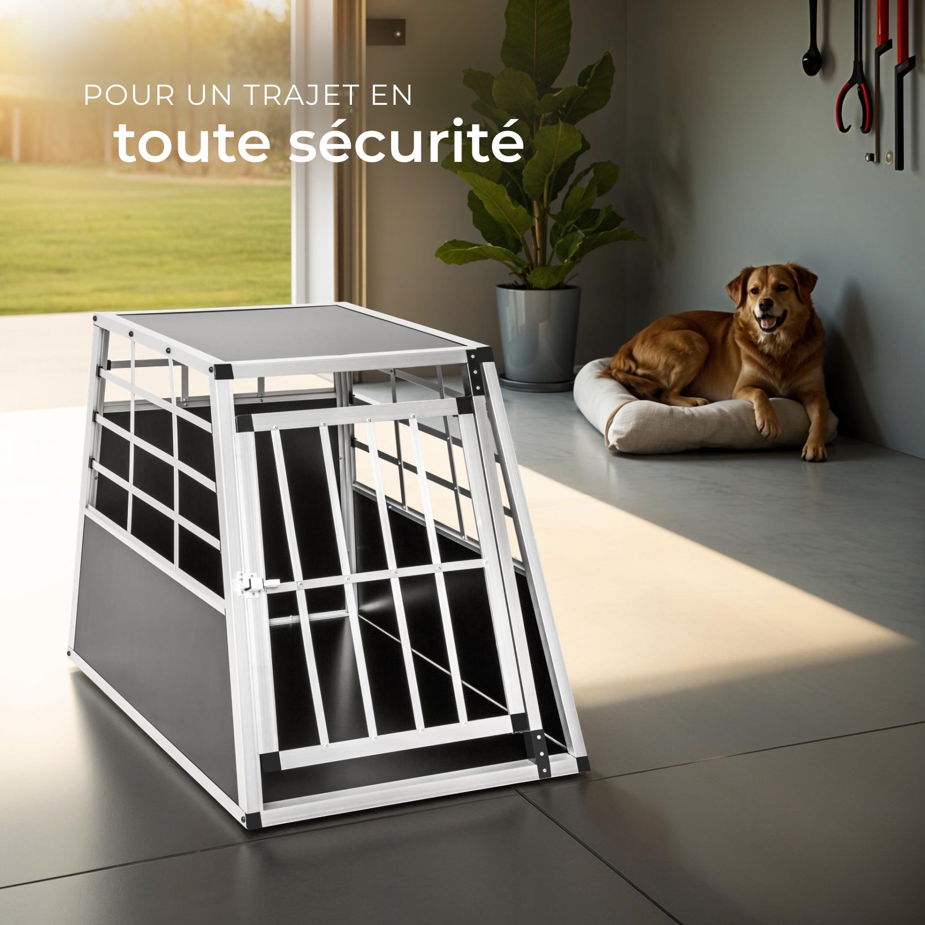 TECTAKE Transportadora de animais individual Com parede traseira reta - 7