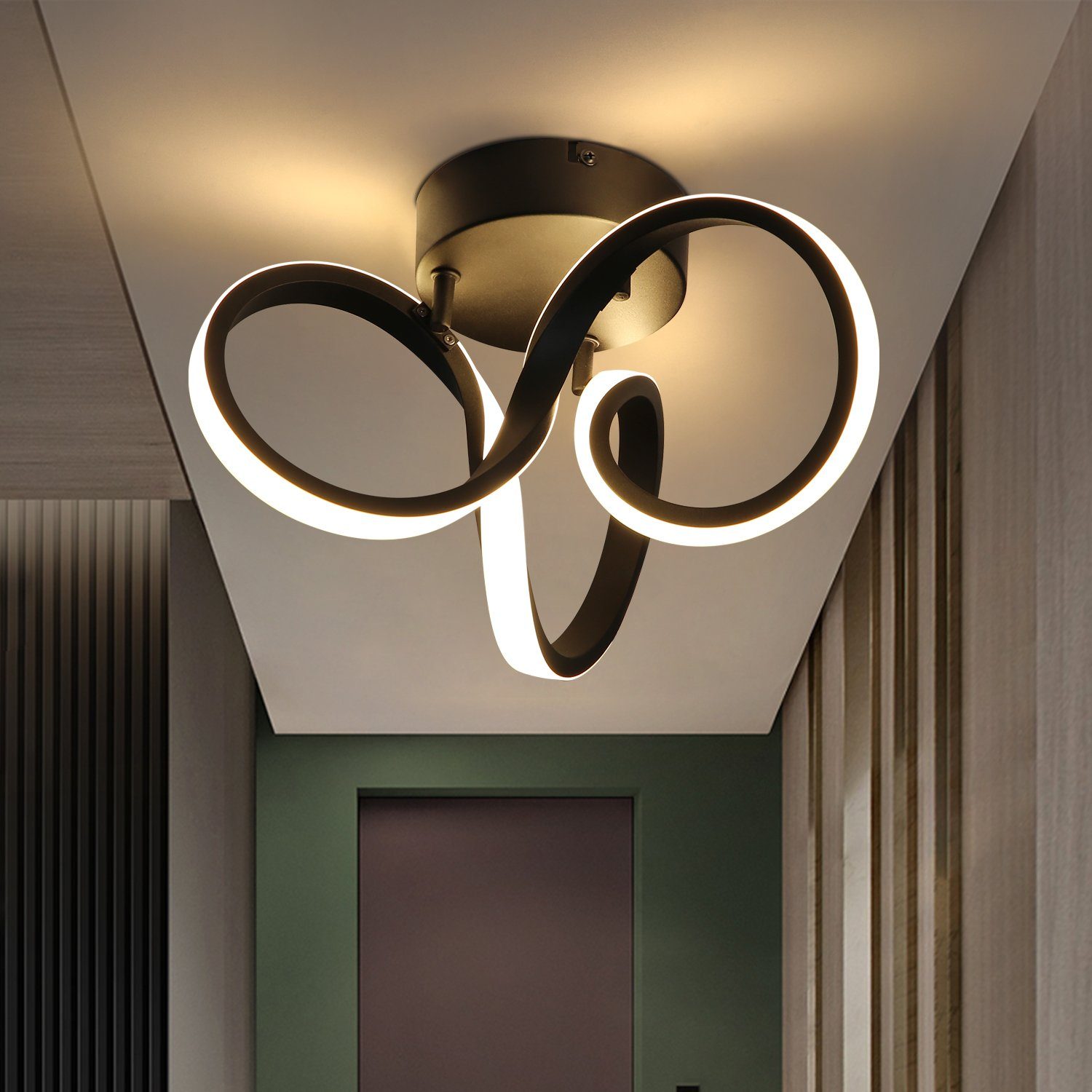 ZMH Lampa sufitowa LED Ø31 cm Nowoczesna aluminiowa do wnętrz, salonu i sypialni