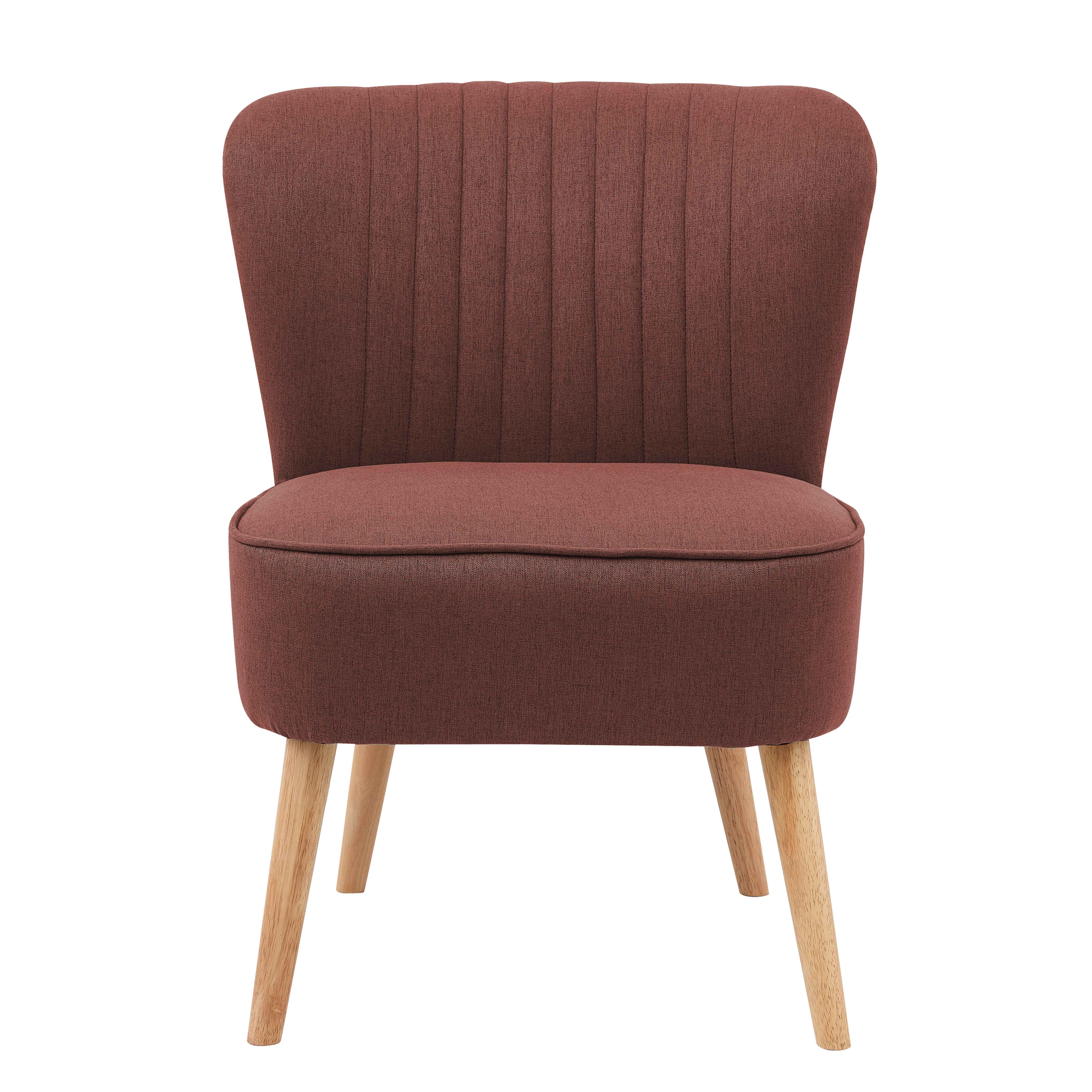 Lot de 2 fauteuils style crapaud en tissu bordeaux - 5