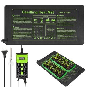 Tappetino Riscaldante Per Semi AIICIOO – 10 X 20″, 18 W, Temperatura 20-42 °C, Impermeabile, Per Semina E Terrari