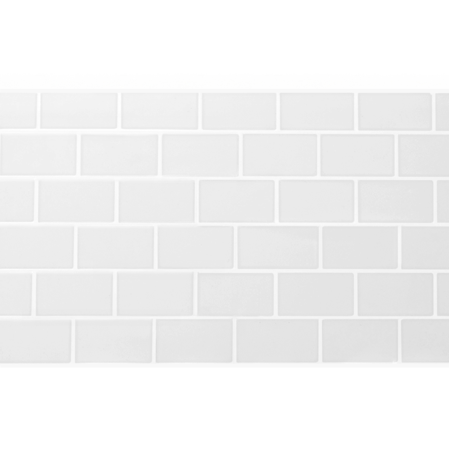 Crédence adhésive murale effet carrelage métro blanc 10 pcs 30x30 cm - 3