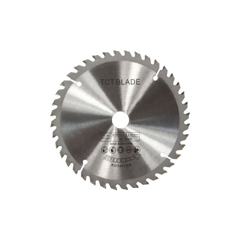 Tarcza pilarska TCT 165 mm, srebrna tarcza obrotowa do cięcia drewna, 40 zębów--